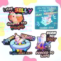 (1/2) 3D Creature Meme Stickers