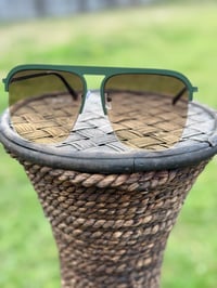 Image 2 of Green Square Rimless Sunglasses 