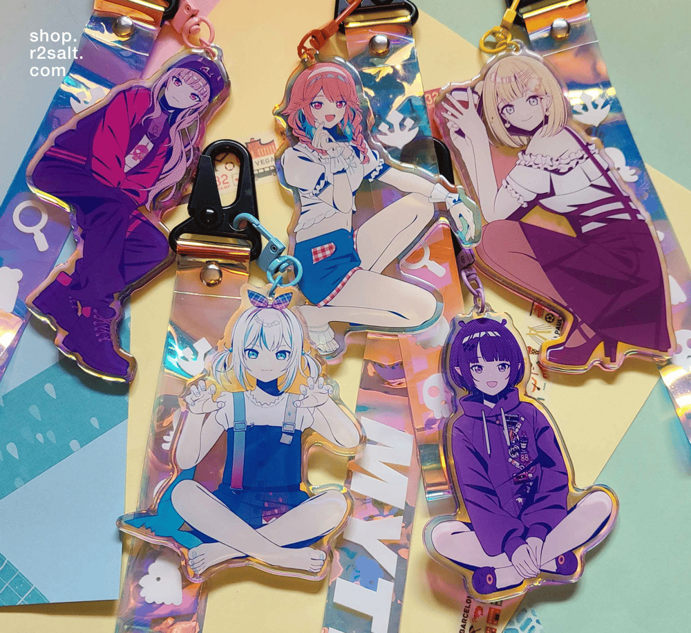 Image of 5" Hololive & Dokibird Holographic Strap + Charm