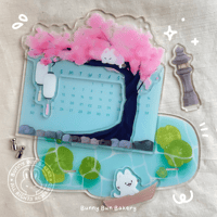 Image 3 of PREORDER | Never Expiring Calendar Standee | Pink Sakura Pond