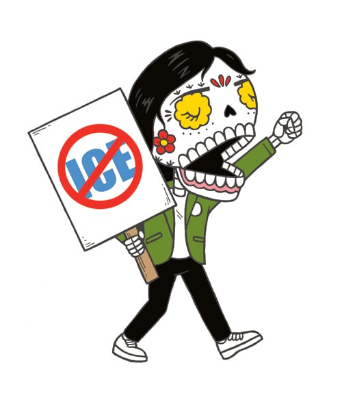 PREORDER: Protest Calavera Enamel Pin