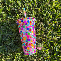 Image 2 of Colorful Blinged Cold Cup🌈✨