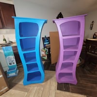 Image 2 of Dr Seuss / Alice in Wonderland inspired whimsical bookcase. one of a kind solid handmade furniture
