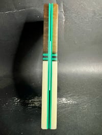 Image 5 of @Kaoticartworks Resin & Ghost Micarta GLOW Segmented Knife Scales