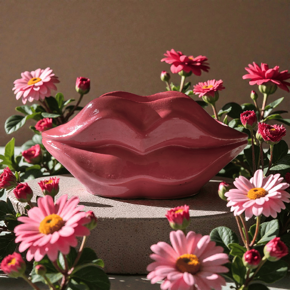 Image of Sealed With a Kiss Cement Vessel | Bold Eclectic Home Decor