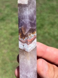 Image 3 of Large Lace Agate with Amethyst Generator #2555