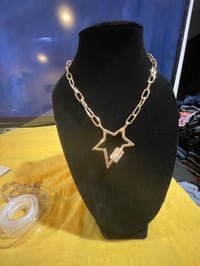 Image 1 of Star link necklace. Gold 