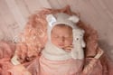Teddy Bear Newborn Bonnet, Wrap & Lovey Bear Photography Prop Set