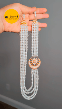 Image 2 of SuPriya_American Diamond Pearl/Chandra Haar