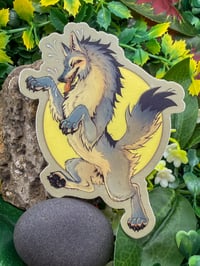 Image 1 of Playful Wolf Sticker