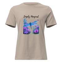 Image 6 of Women's Relaxed T-Shirt, Simply Magical Dragonfly  & Wildflower Tee