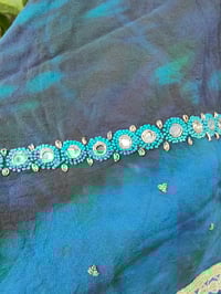 Image 6 of Poncho Woodstock Top -free size Greek blue