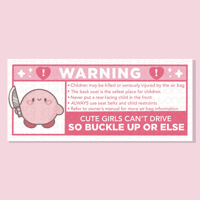 Image 1 of Poyo Knife Warning Visor Sticker