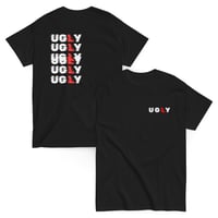 Ugly Glitch Pattern Unisex Tee- Black/White