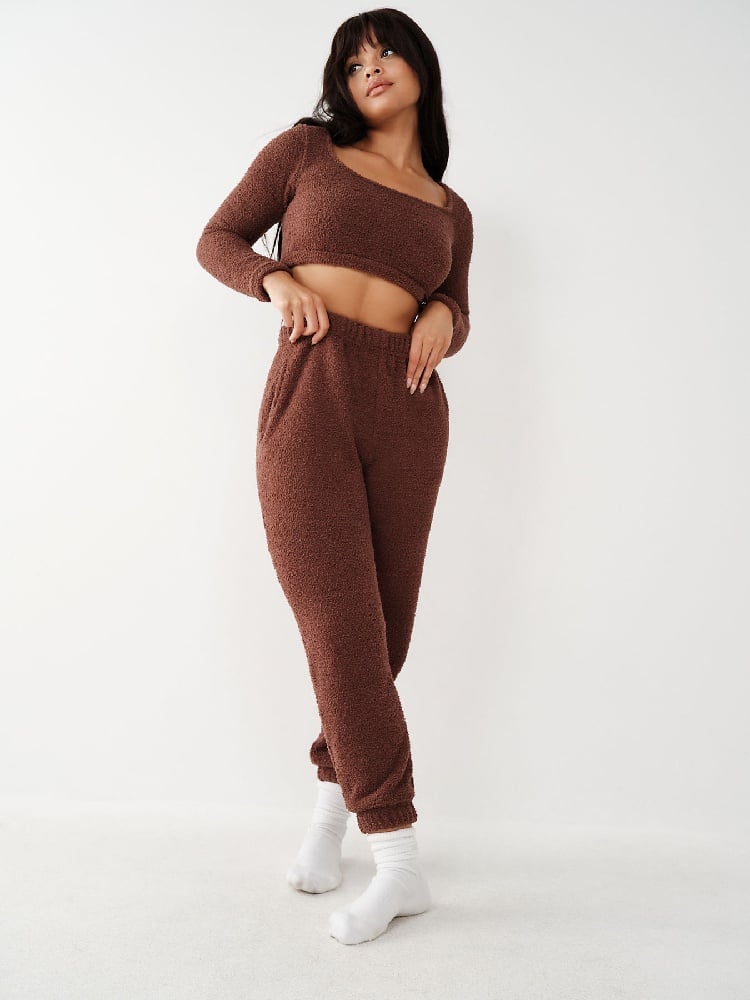 Image of TR - Cozy Slim Joggers Mocha