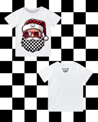 Image 8 of T-SHIRT: Checkerboard Santa