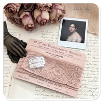 Image 1 of 1m of vintage french lace on a beautiful vintage style french postcard