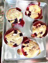 Set of 4 Individual Blackberry Cobblers