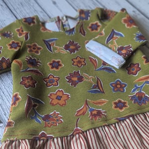 Image of Suzy Sweater Dress- Floral and Stripe