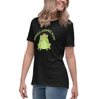 Image 6 of Women's Relaxed T-Shirt,  Prince Croaks a Lot T-Shirt | Funny Frog Pun Graphic Tee