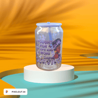 Lupus Survivor Glass Can