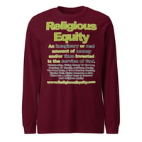 Image 9 of Religious Equity Unisex Long Sleeve Tee