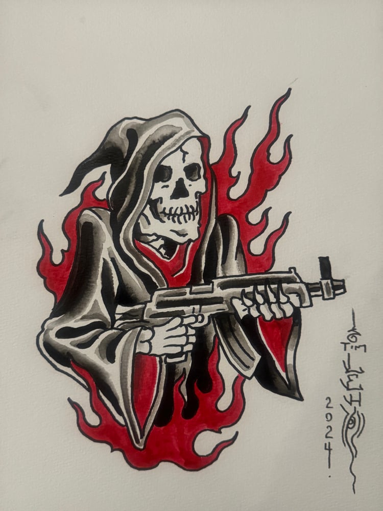 Image of Tim Lehi “Reapers & Wolves #10” Original Art