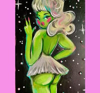 Image 1 of ALIEN PIN UP GORL (original)