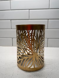 Image 2 of Palm Leaf Candleholder + 4 Pure Beeswax Tea Light Candles