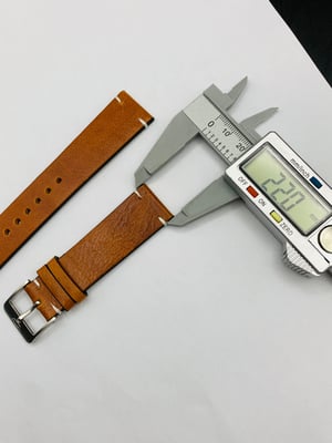 Image of 22mm Heavy duty vintage style leather strap,Genuine Fortis S/S buckle(FT-03)