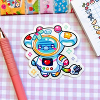 Image 1 of Baby Robot Cow Sticker