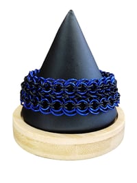 Image 2 of Black + Blue Gothic Lace Cufflette