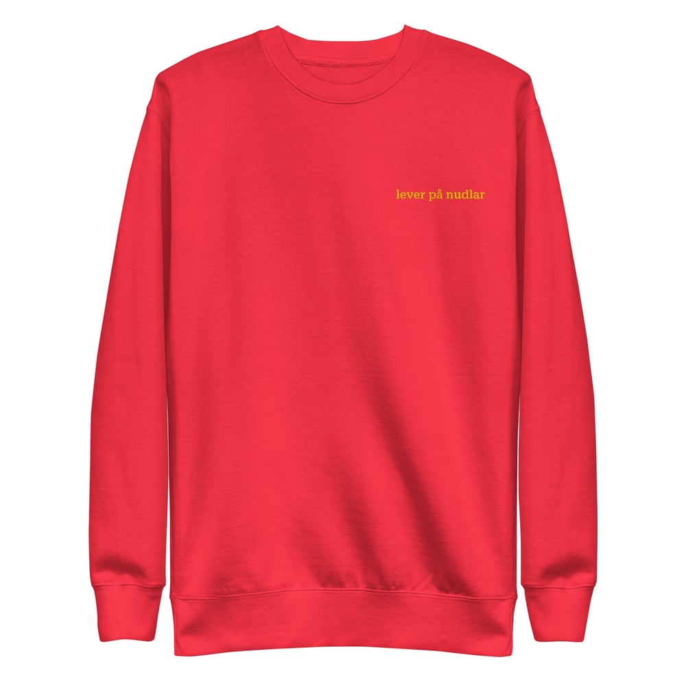 Image of Lever På Nudlar Premium Sweatshirt - Unisex