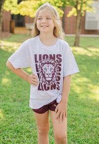Image 1 of Youth “LIONS” face T-shirt 
