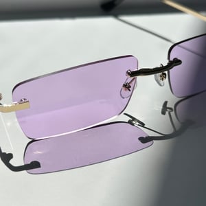 Image of VIOLET Retro Frameless Sunglasses 
