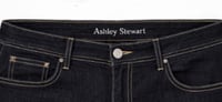 Image 3 of New Sz 18 Ashley Stewart Dark Denim Capri #226*1.4