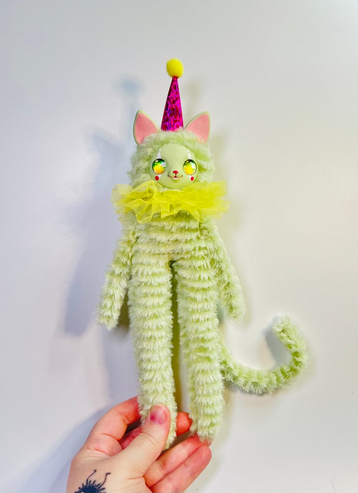 Clown Cat (lime green) Image 2