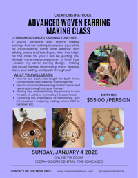 Image 1 of JANUARY 4 LIVE WOVEN EARRING CLASS