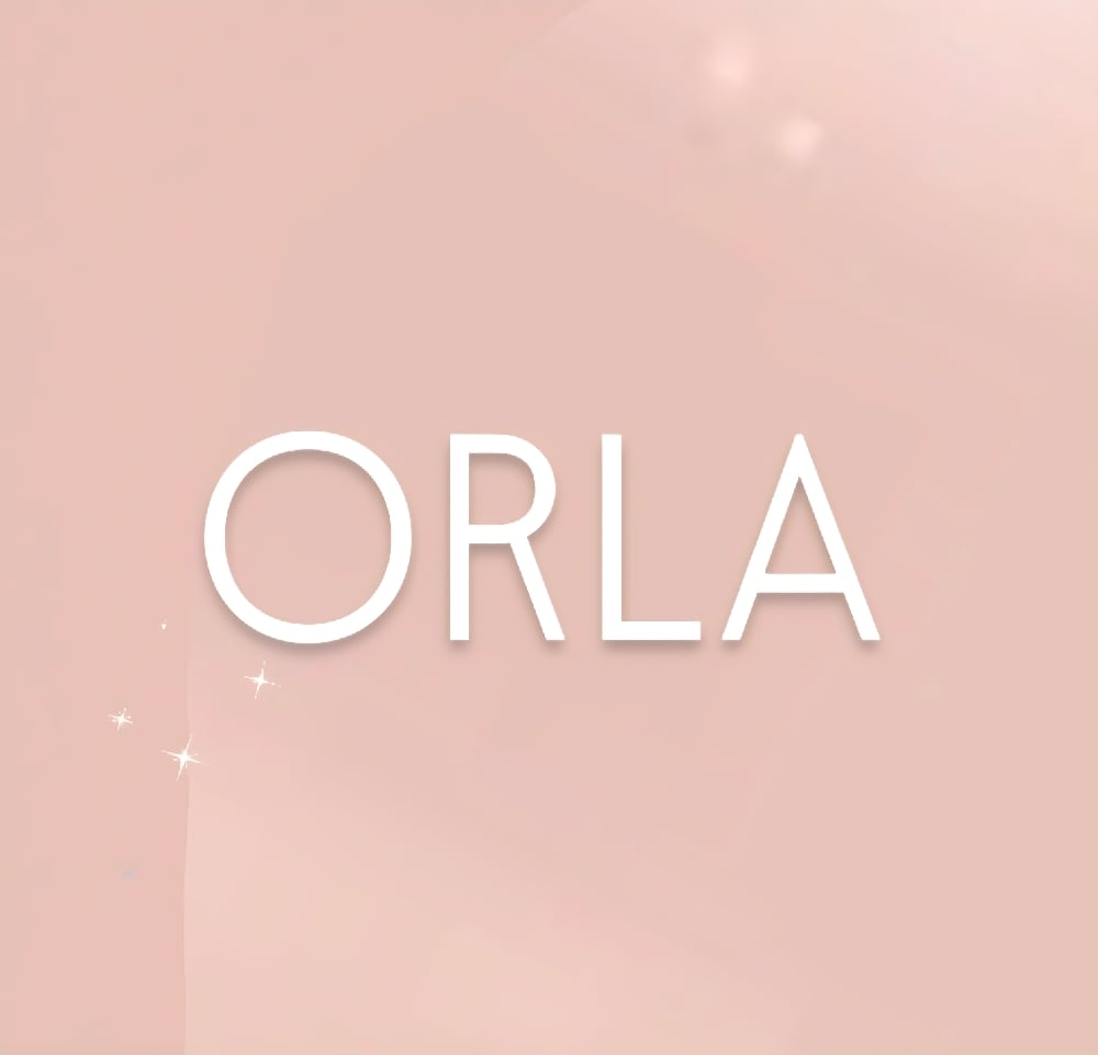 Image of ORLA name garland. Heart ends.