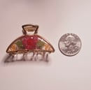 Image 2 of Half moon mini claw clip (gold)