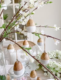 Image 1 of SALE! Set of 6 Wooden Eggs