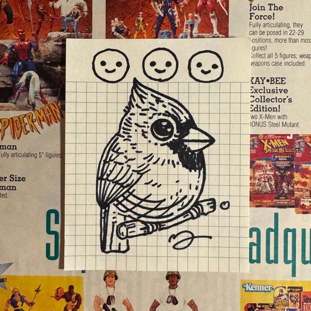 Image of Fat Bird Sharpie Sketch #275-284