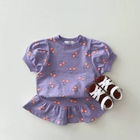 Image 2 of Purple Short sleeve 2 piece skirt set(shoes not included)