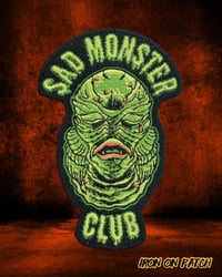 Creature Sad Monster Club Iron on Patch