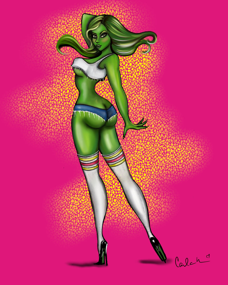 SAUCY SHE HULK LIMITED EDITION FINE ART PRINT / Pretty Girls Do Ugly Things