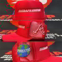 Image 4 of ENTRAPRENEUR® “World Is Yours” Red Trucker Hat