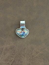 Mini Sterling Opal Heart 