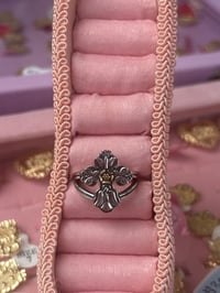 Cross ring silver 