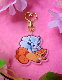Image 1 of Play Rough Foxes Acrylic Keychains