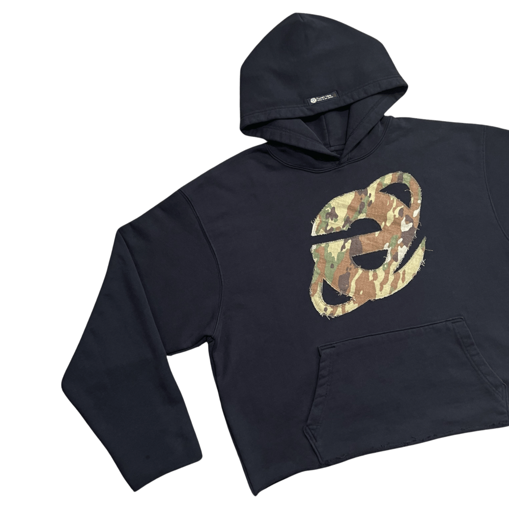 Internet Anarchy Raw Hem Camo Hoodie
